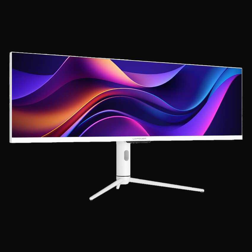 LC-M44-DFHD-120 Gaming Monitor mit grauem Hintergrund von vorne links