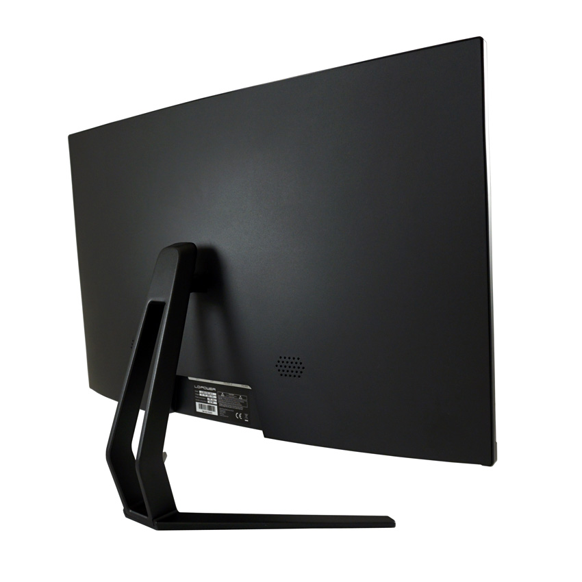 Rückseite des Monitors wird gezeigt
