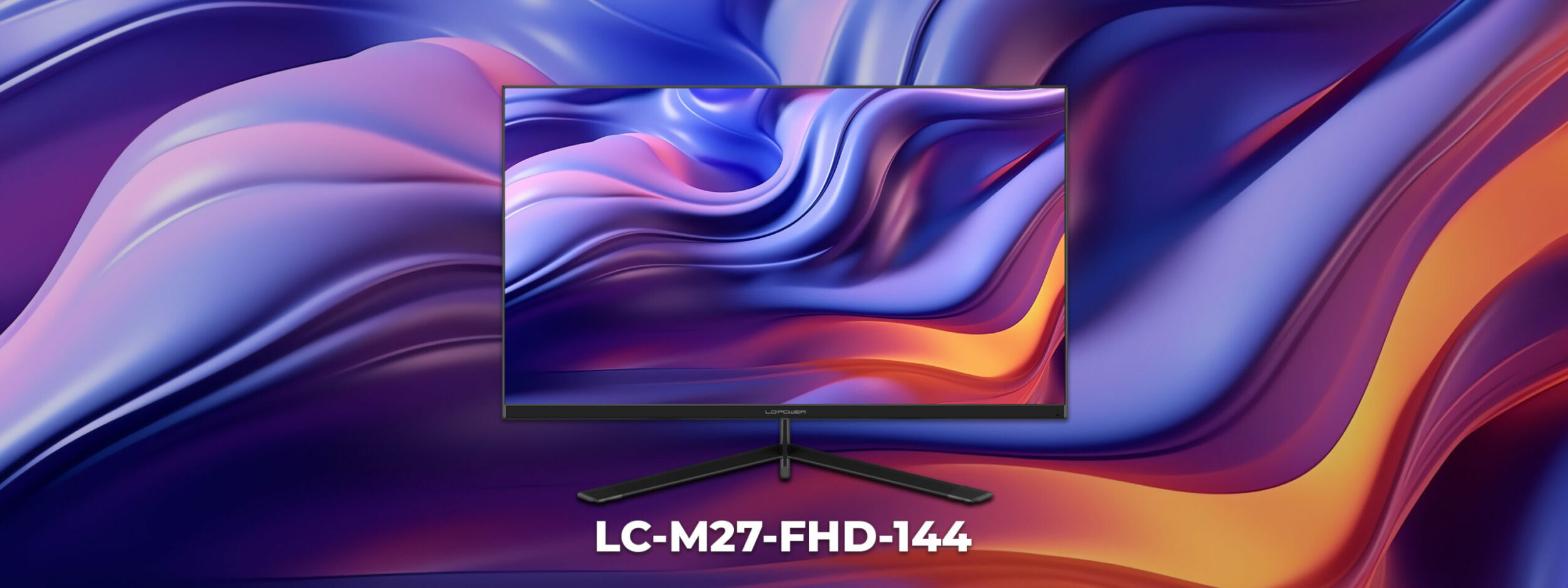 LC-M27-FHD-144 Monitor mit weichen bunten Wellen