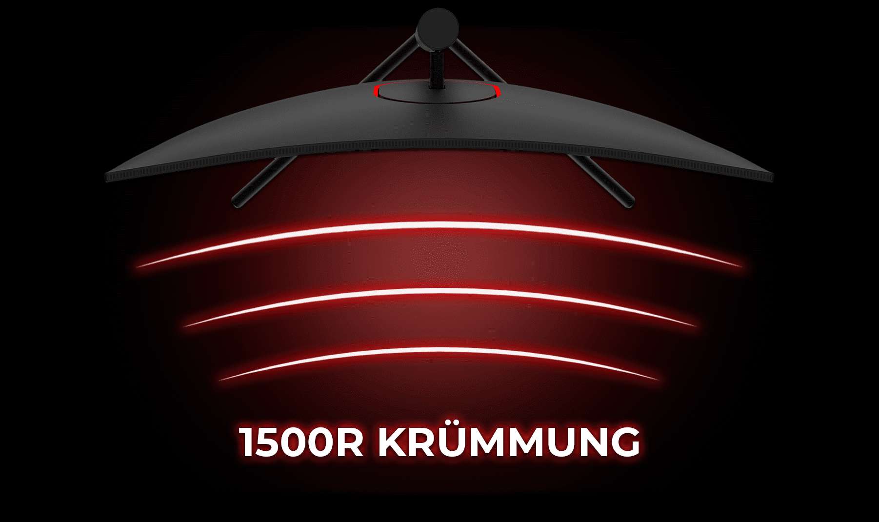 Der Monitor hat eine 1500R Kruemmung