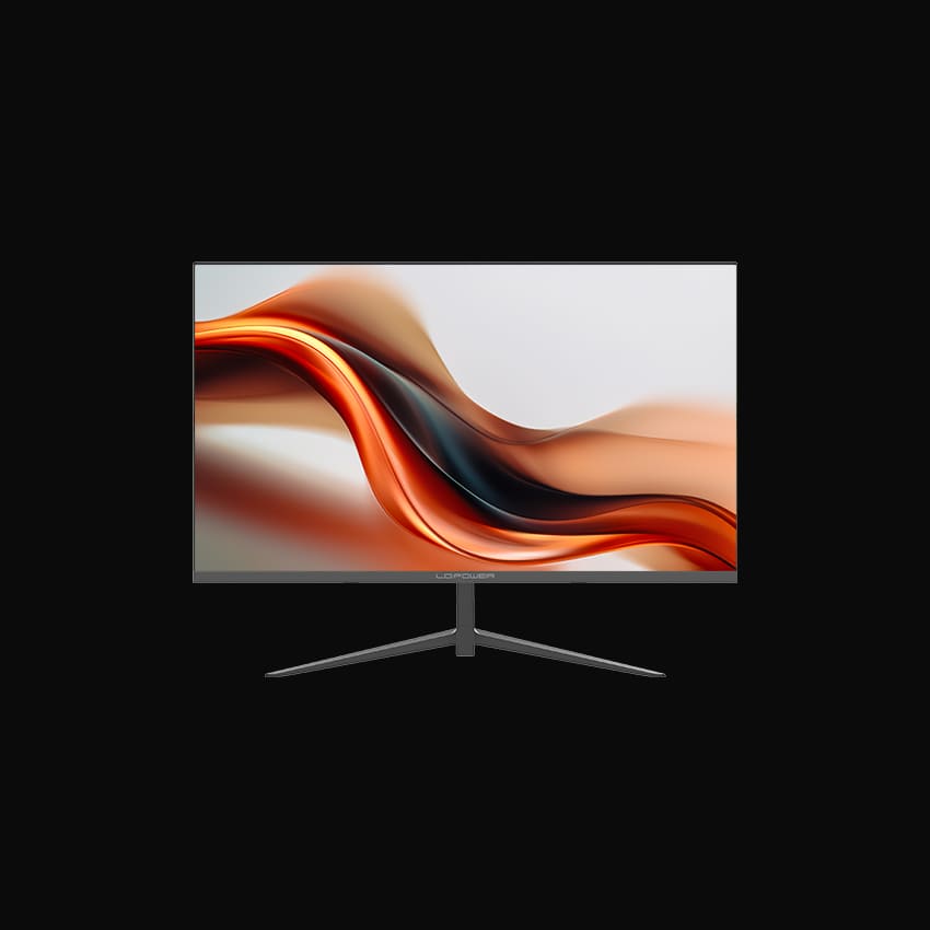 LC-M27-FHD-75 Monitor mit grauem Hintergrund von vorne