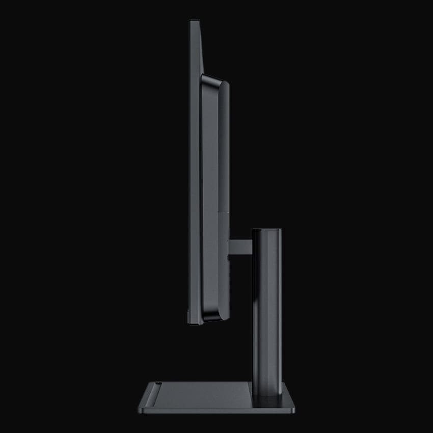 LC-M28-4K-UHD Monitor mit grauem Hintergrund von rechts