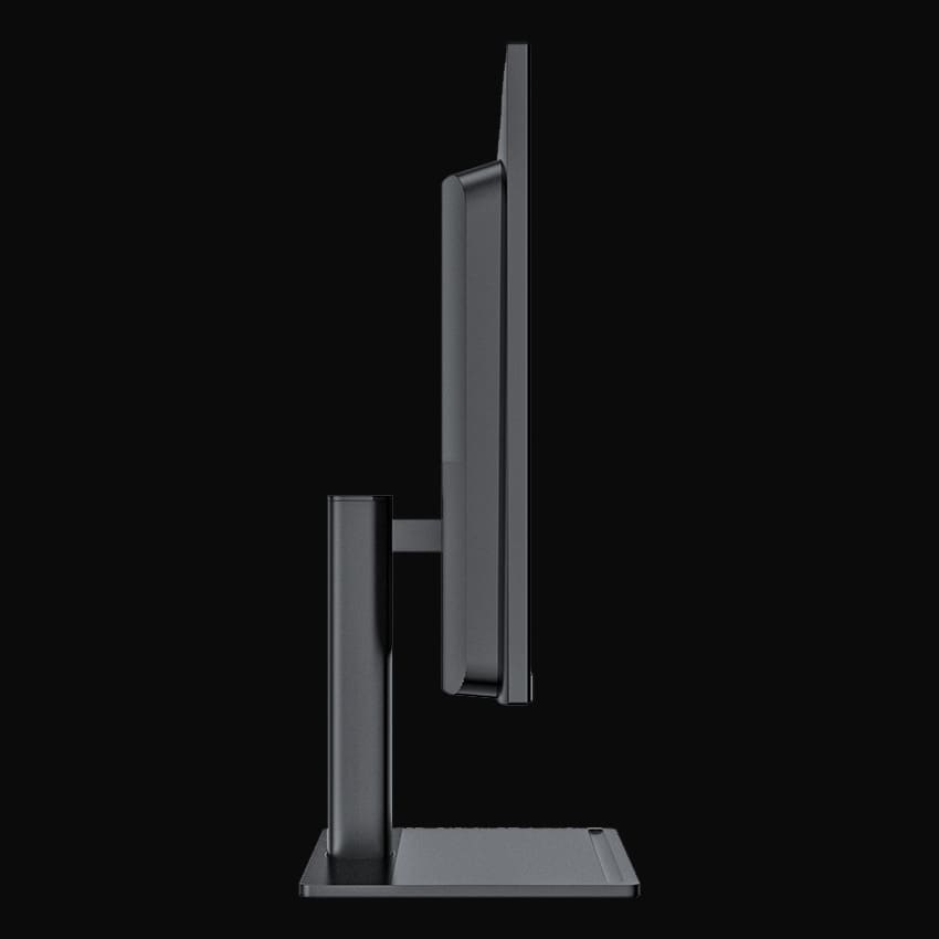 LC-M28-4K-UHD Monitor mit grauem Hintergrund von links