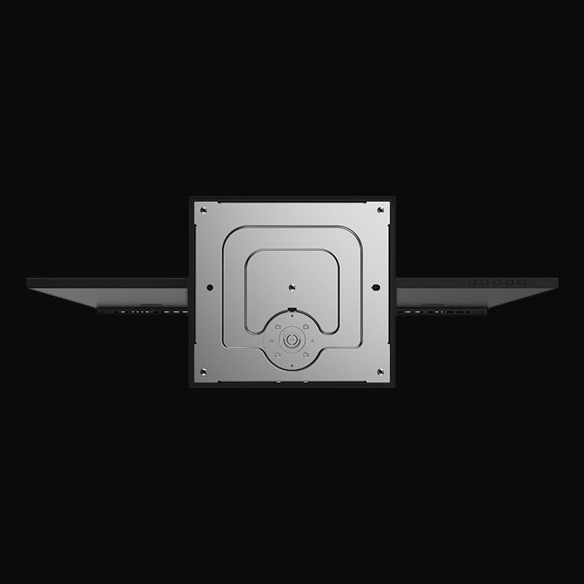 LC-M29-UW-UXGA-75 Monitor mit grauem Hintergrund von unten