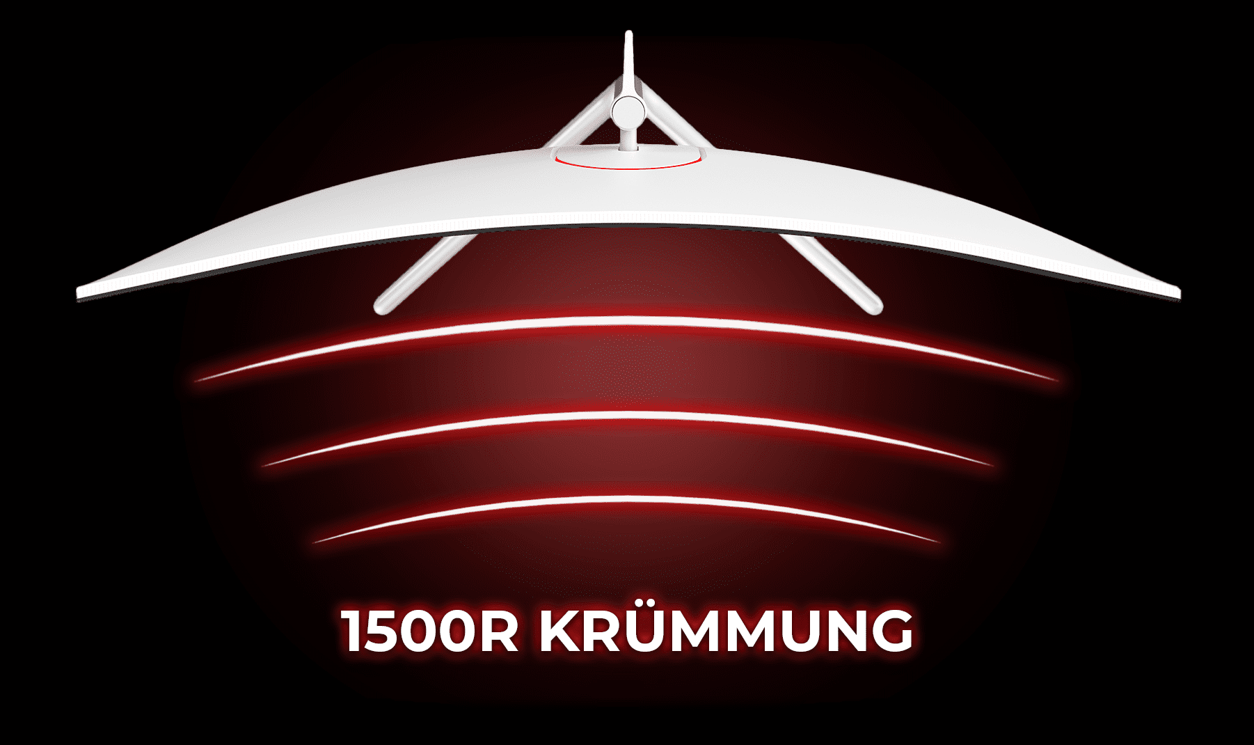 Der LC-M34-UWQHD-100-C-V3 Monitor hat eine 1500R Kruemmung