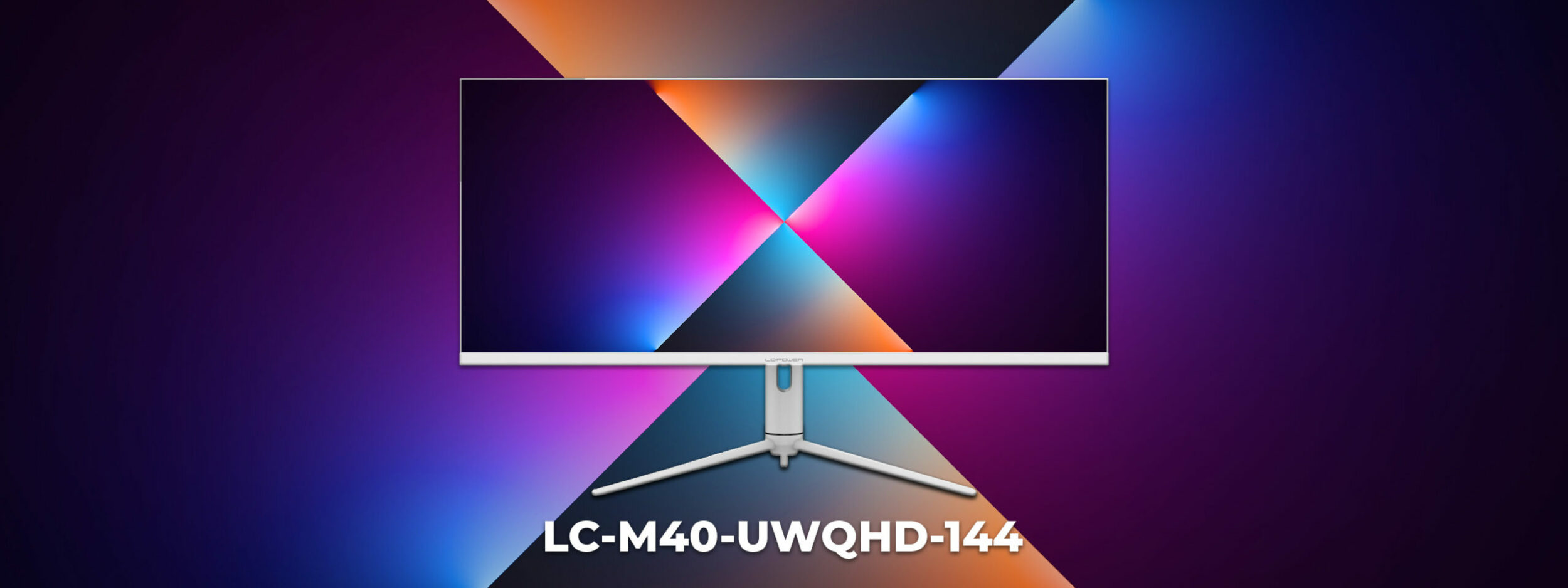 LC-M40-UWQHD-144 Gaming Monitor mit bunten Kacheln