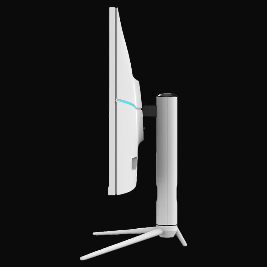 LC-M40-UWQHD-144 Gaming Monitor mit grauem Hintergrund von rechts