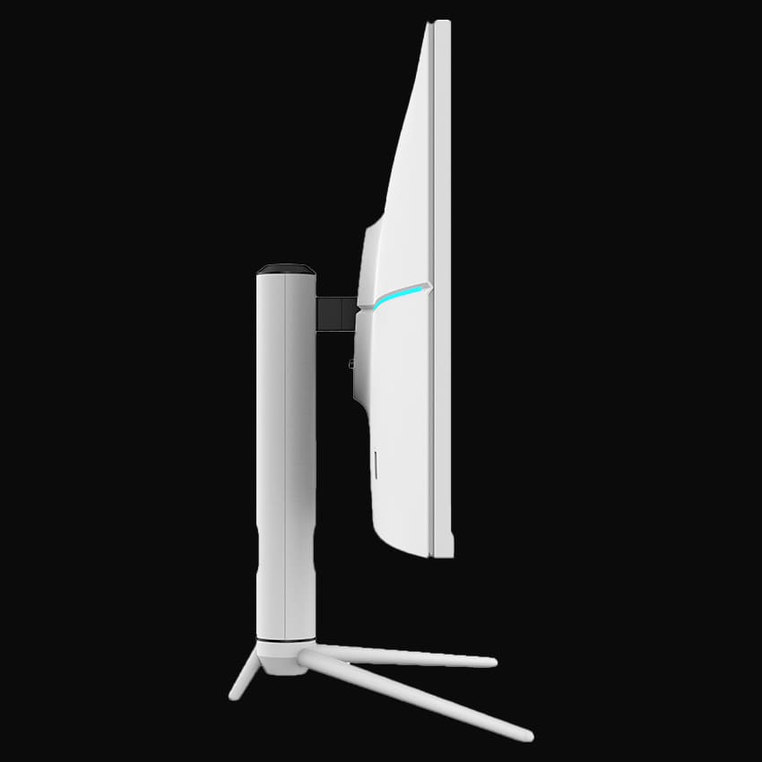 LC-M40-UWQHD-144 Gaming Monitor mit grauem Hintergrund von links