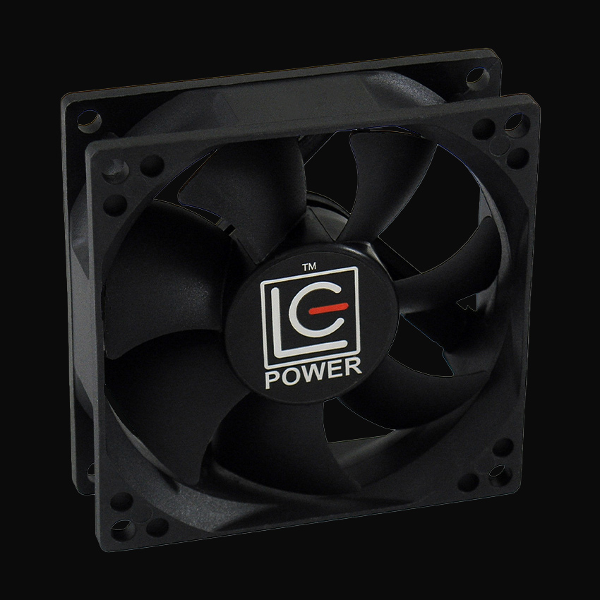 LC-CF-80 Gehaüselüfter vor einem schwarzem Hintergrund