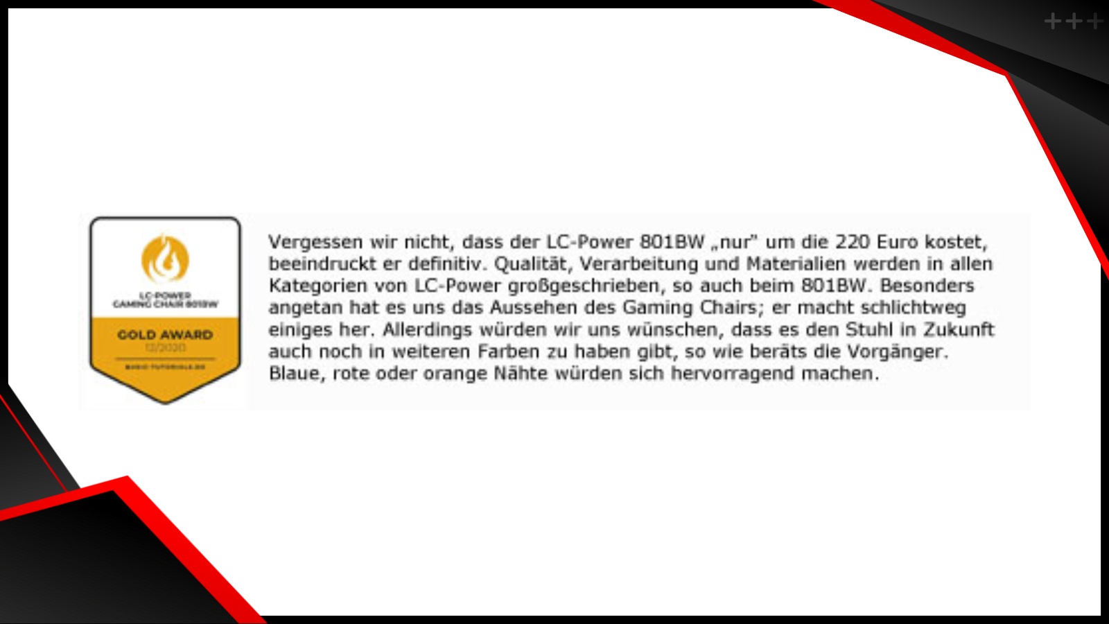 Review LC GC 801BW Basic tutorials.de Deutschland