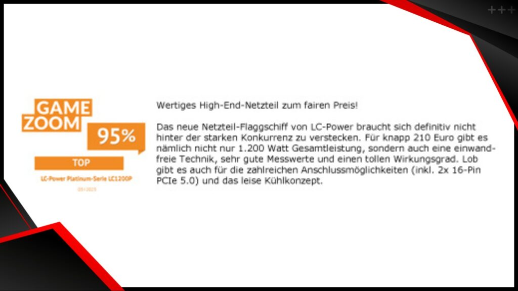 LC1200P V3.0 review gamezoom