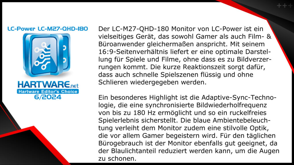 Hartwarenet LC M27 QHD 180