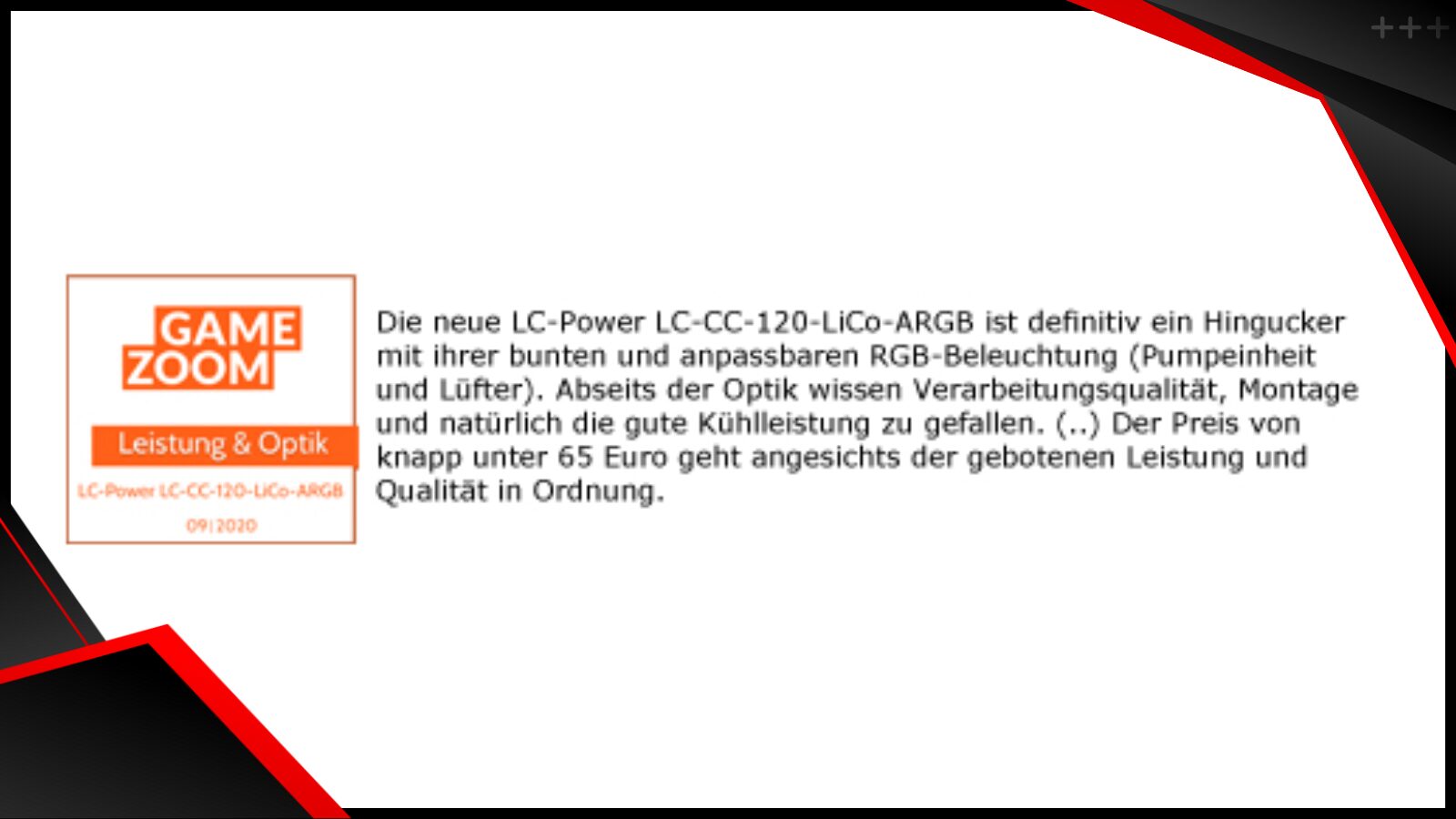 LC CC 120 LiCo ARGB review GameZoom