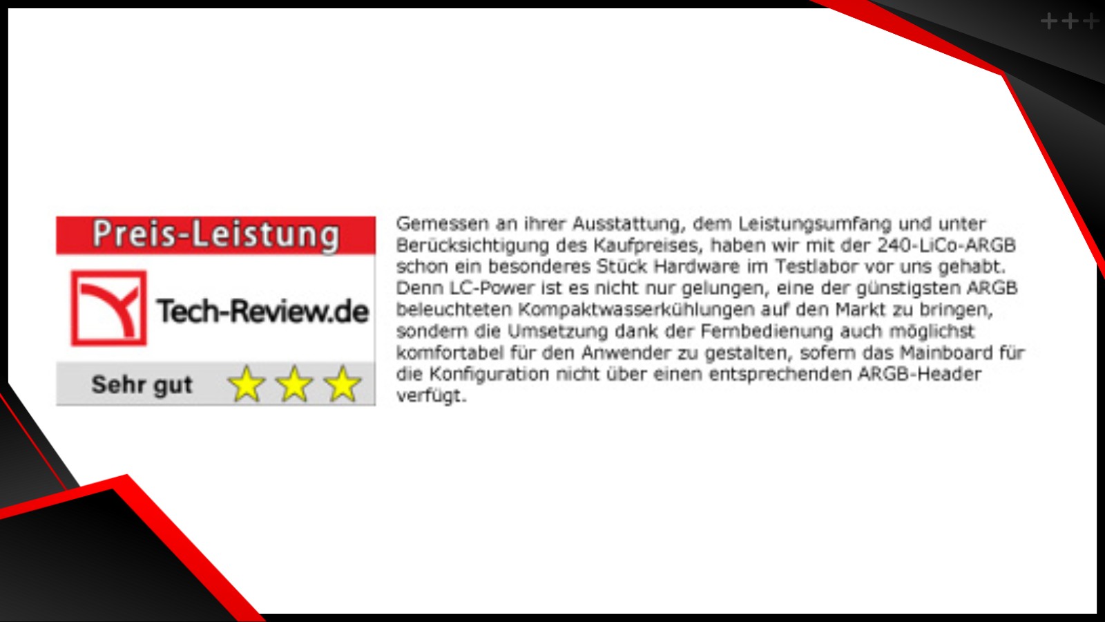 LC CC 240 LiCo ARGB review Tech Review.de