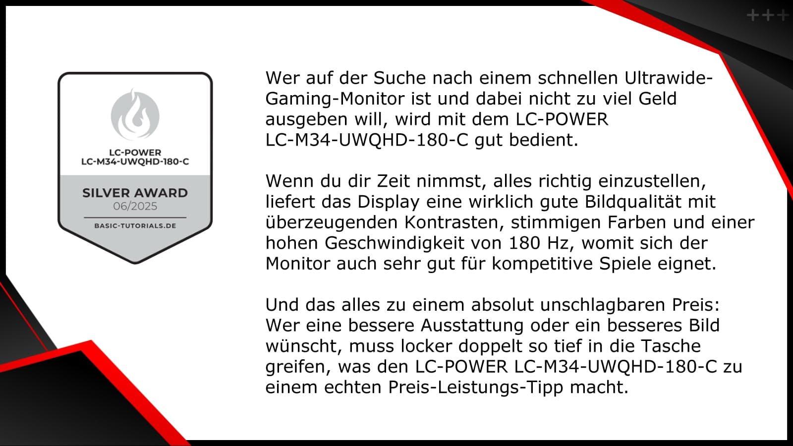 Basic Tutorials LC M34 UWQHD 180 C