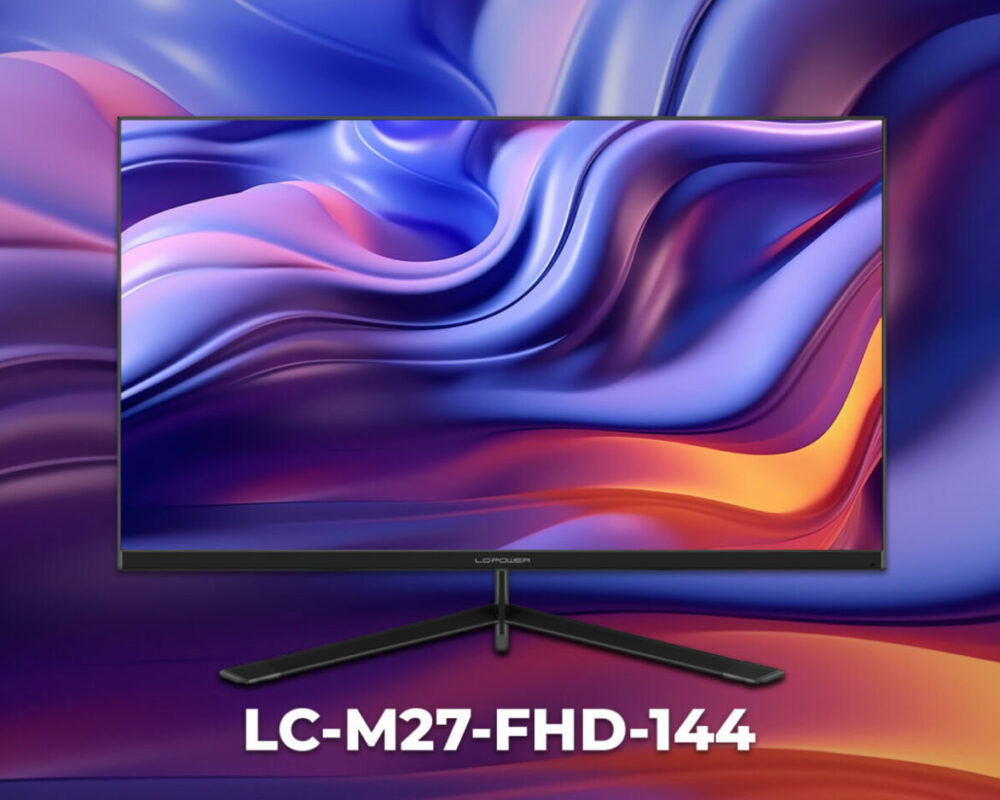 LC-M27-FHD-144 Monitor mit weichen bunten Wellen