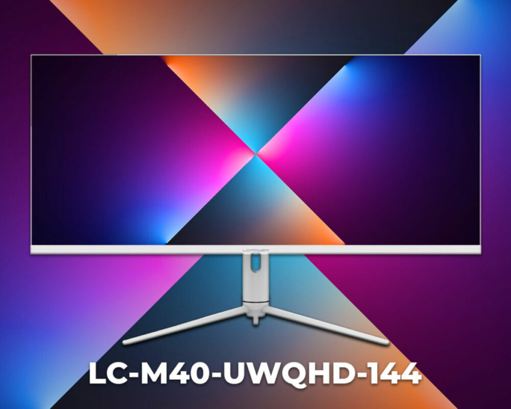 LC-M40-UWQHD-144 Gaming Monitor mit bunten Kacheln