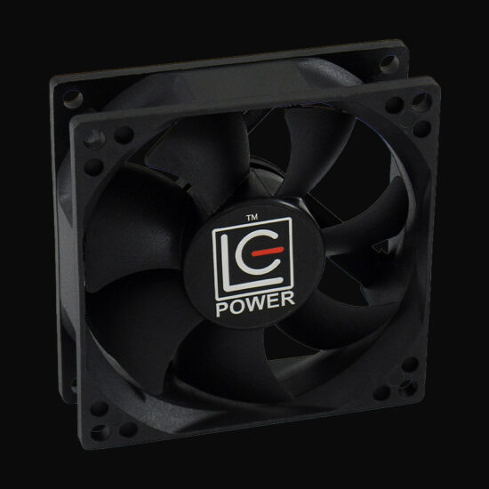 LC-CF-80 Gehaüselüfter vor einem schwarzem Hintergrund