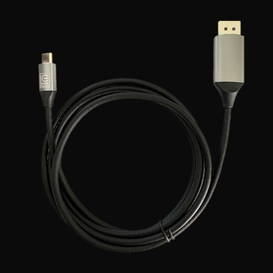 LC-C-C-DP-2M Monitor Kabel auf einem dunklen Hintergrund.